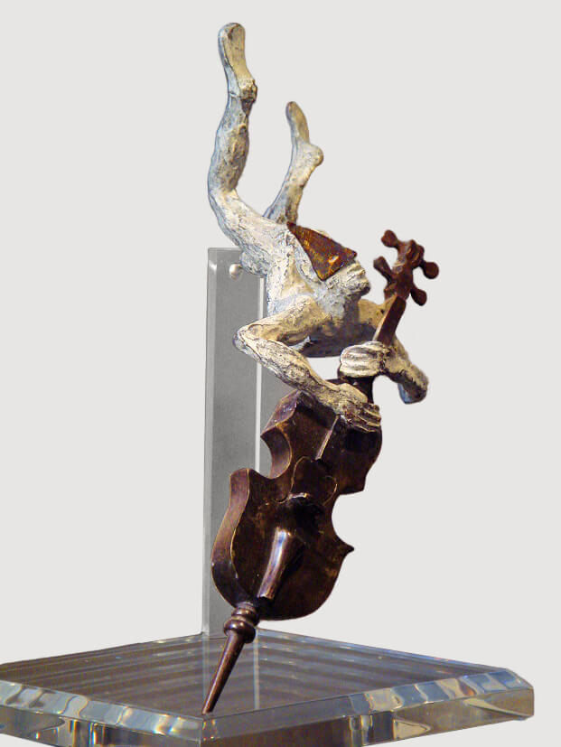 Cello Player (Bronze) W23cm x H35cm x D23cm copy