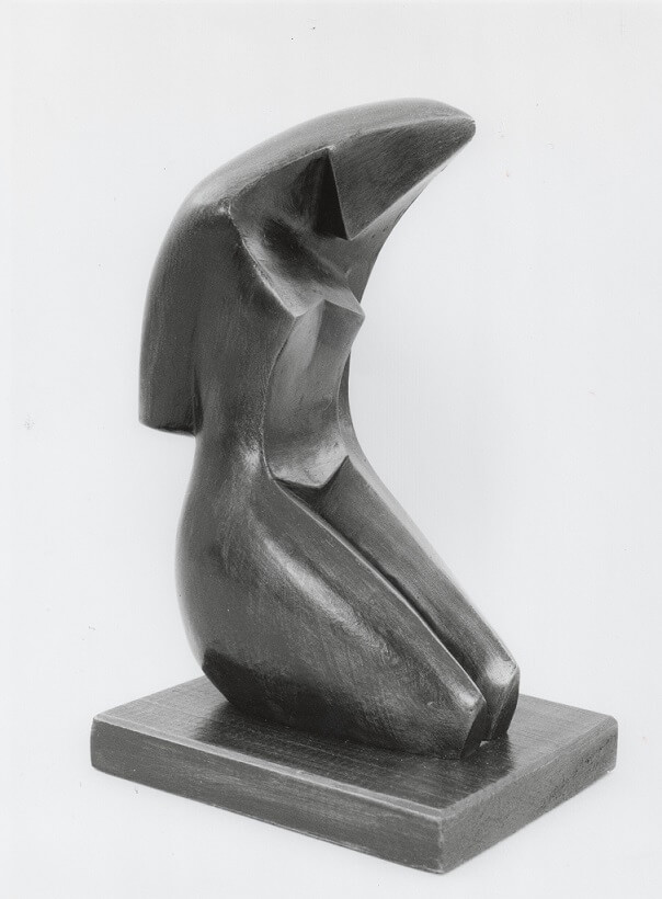 Seated Woman (Bronze-Resin) 24cm x 10cm x 14cm