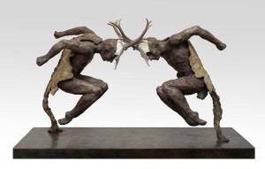 Stag Fight (Bronze) 145cm x 67cm x 40cm