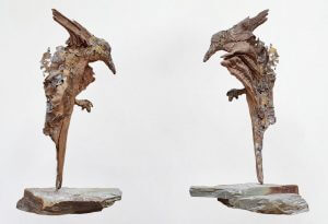 Bird of Pray - Wood and Stone (H50cm-W20cm-D29cm)