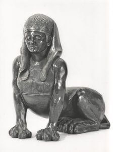 Sphinx-Bronze-Resin-49cm-x-45cm-x-23cm