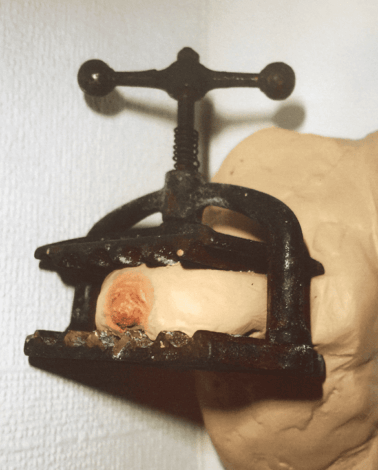 Mamogram - Ceramic & Metal (H 40cm x W 30cm x D 30cm
