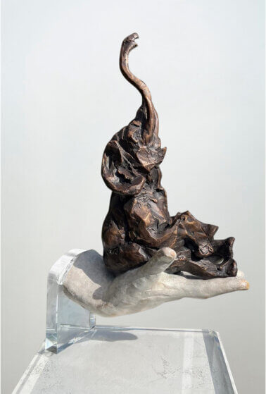 Trunkline - Bronze & Perspex (H 51 cm x W 30cm x D 22cm